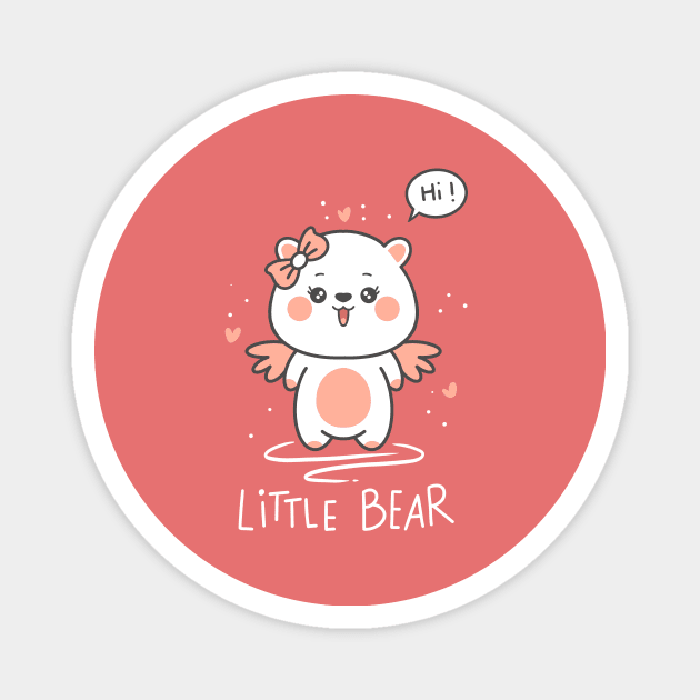 Little Bear Magnet by selenophile